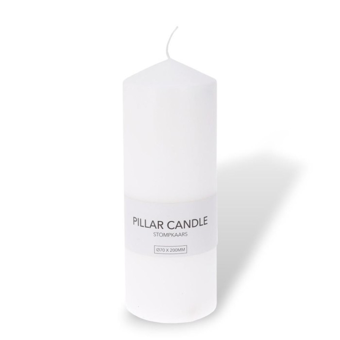 CANDELA 7X20CM BIANCO